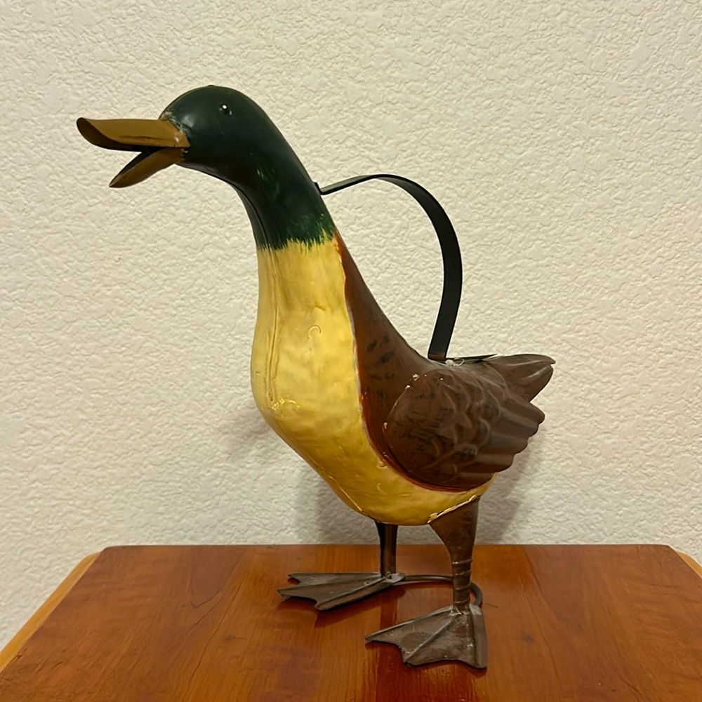 Vintage Feel And Modern Folk Art Style Duck Watering Can 900 ml
